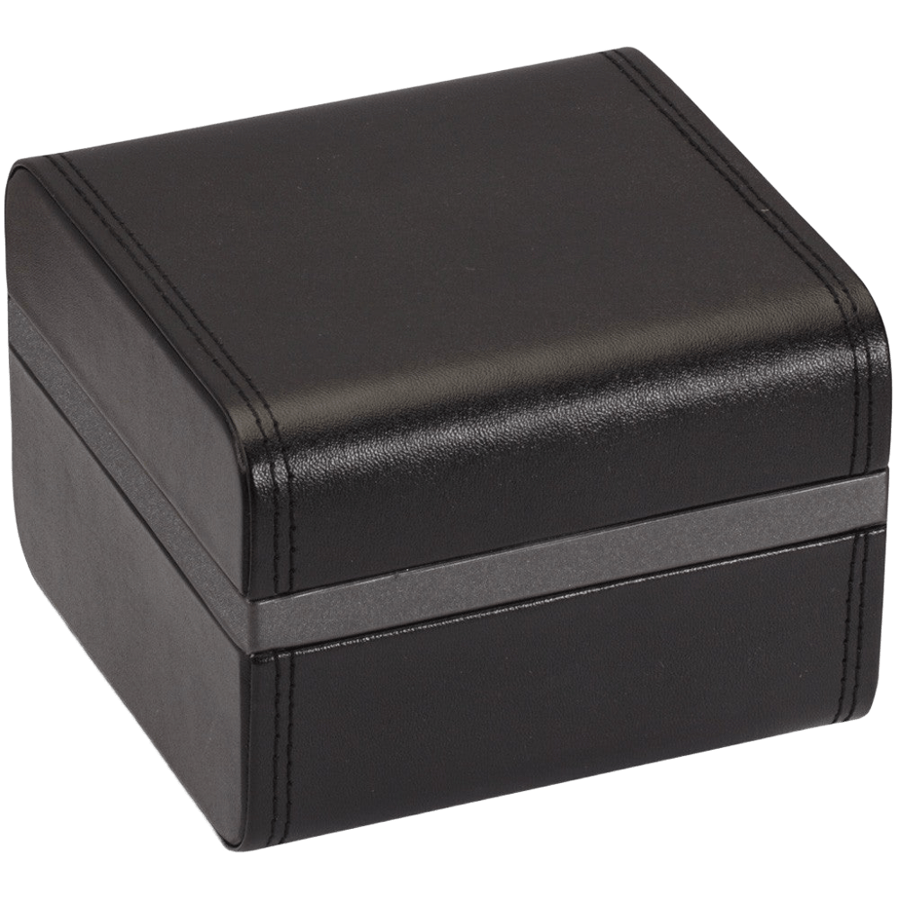 Diplomat Single Leather Watch Box In Black Onyx