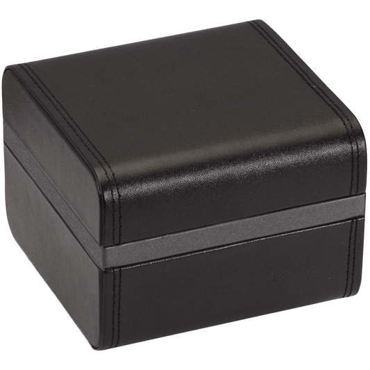 Diplomat Single Leather Watch Box In Black Onyx