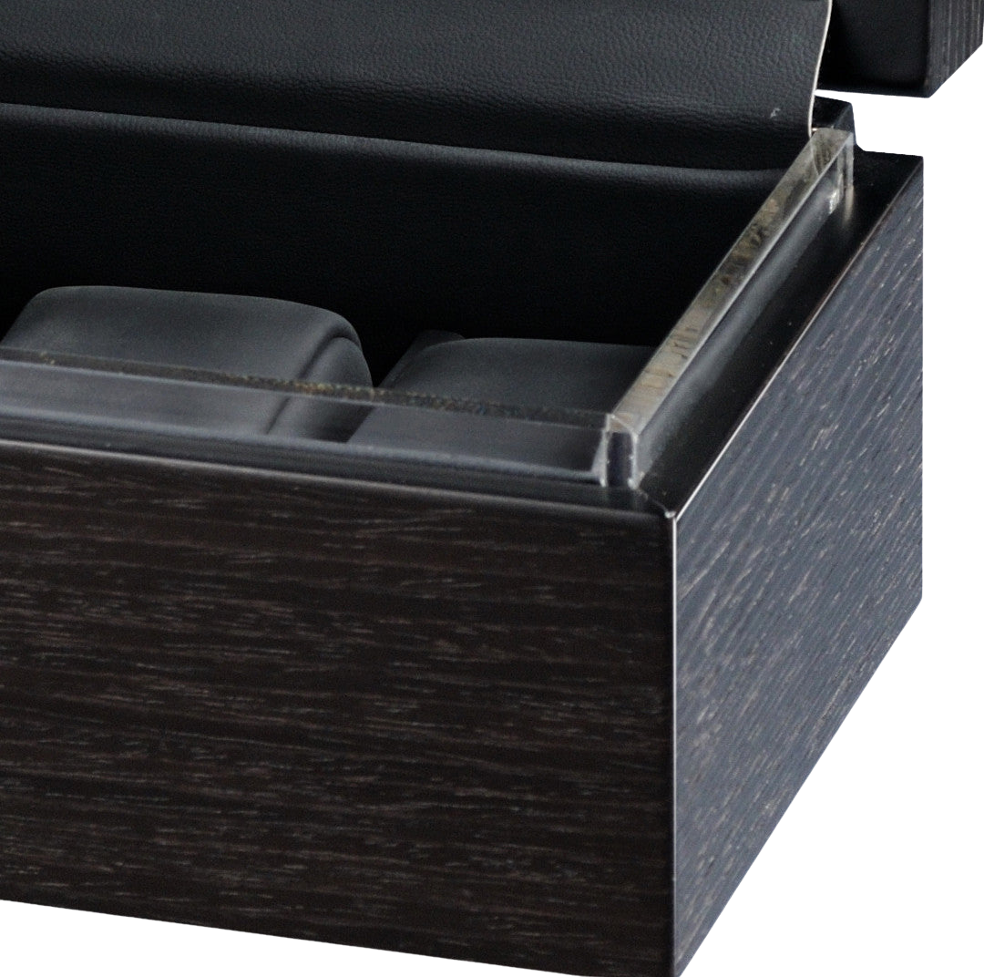 Volta 6-Piece Matte Charcoal Wood Watch Case