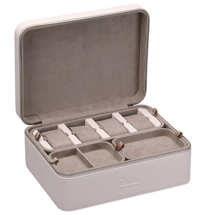 Volta Nude Leather Watch Box & Jewelry Storage Box