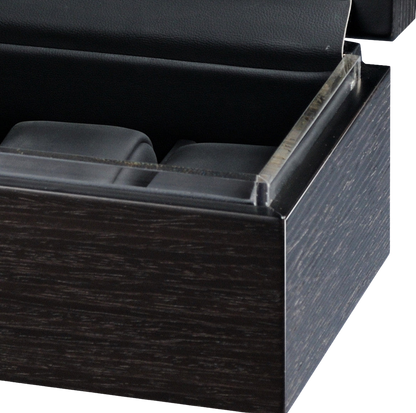Volta 6-Piece Matte Charcoal Wood Watch Case